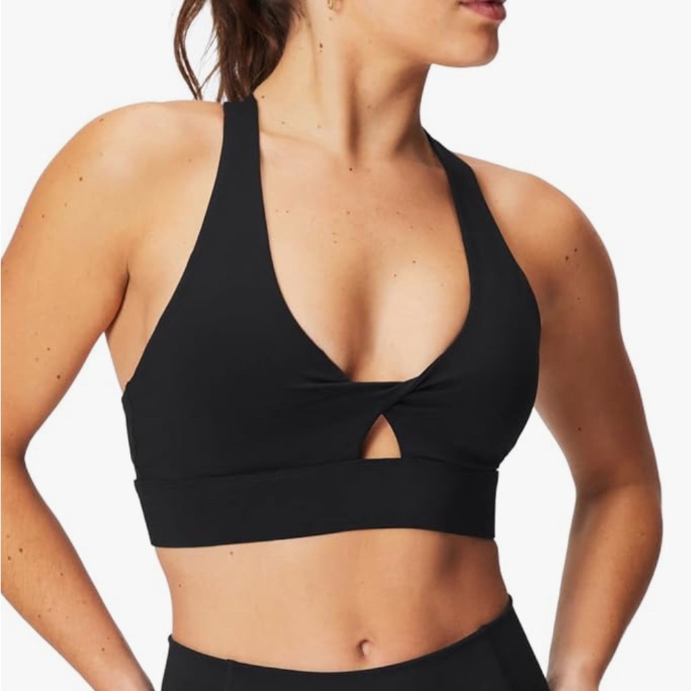 Fabletics Oasis Twist Bra in Black